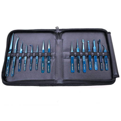 Micro-Mark 15-piece Titanium Tweezer Set