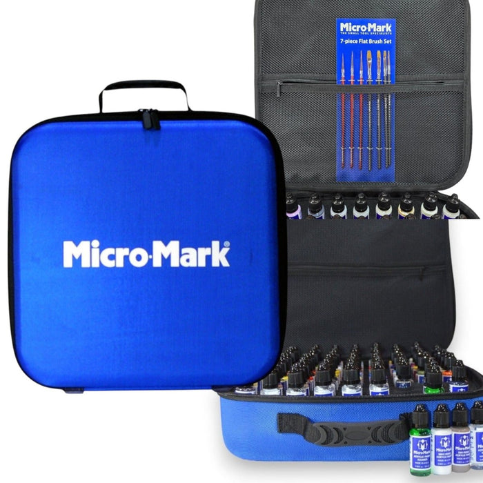 Micro-Mark Basic Acrylic Painting Set with Brushes, Mediums & Empty Bottles, 89-Piece