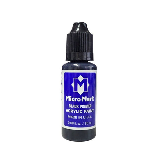 Micro-Mark Black Primer Acrylic Paint, 20ml