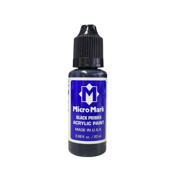 Micro-Mark Black Primer Acrylic Paint, 20ml
