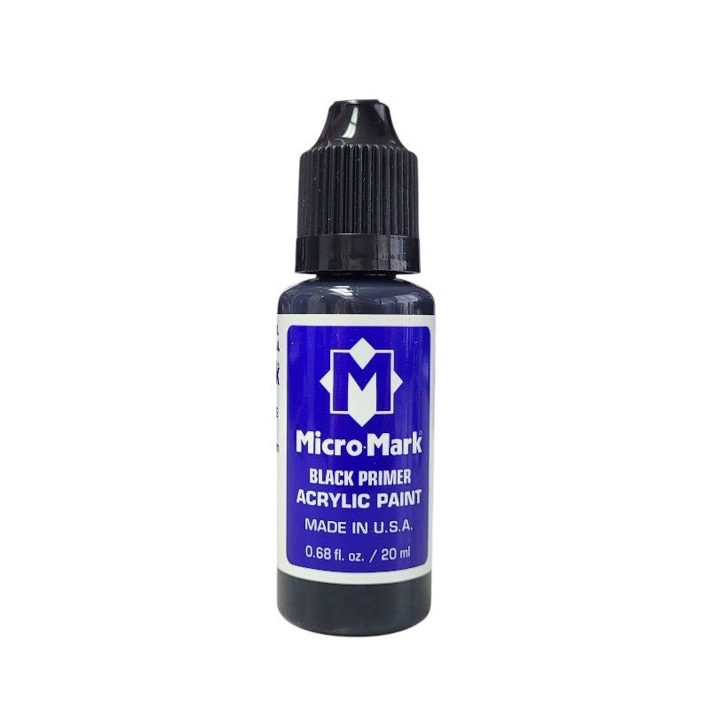 Micro-Mark Black Primer Acrylic Paint, 20ml