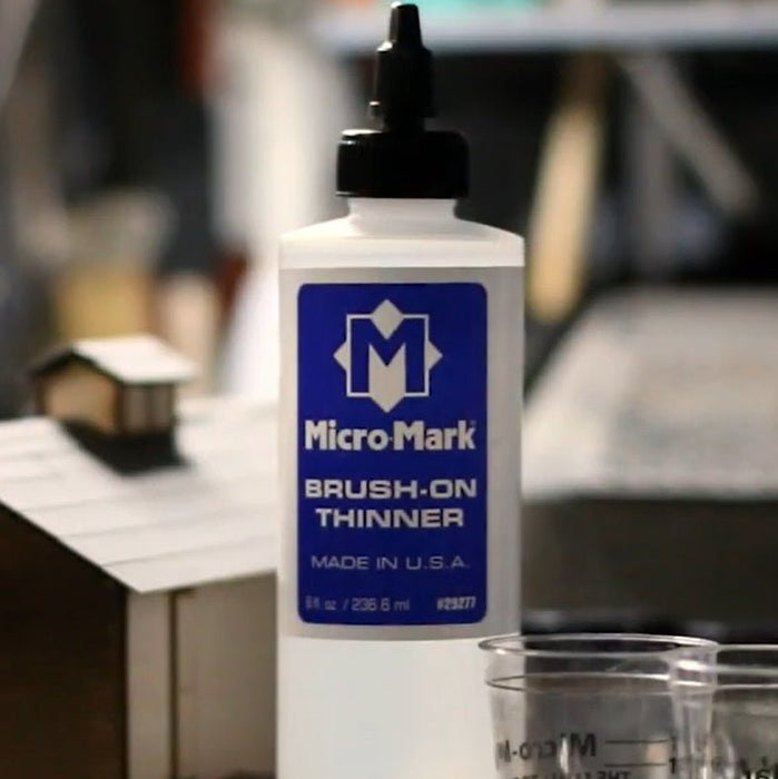 Micro-Mark Brush-on Thinner, 8 oz
