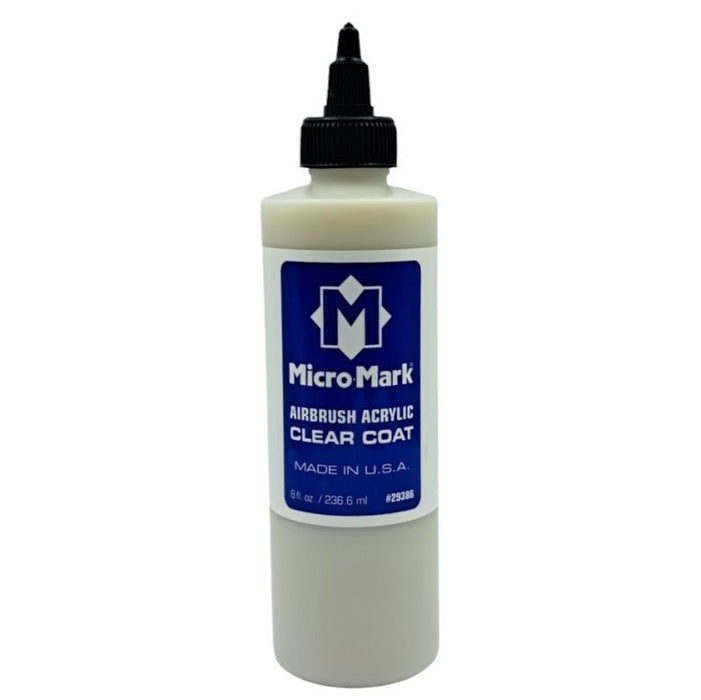 Micro-Mark Clear Coat Airbrush Acrylic Paint, 8oz