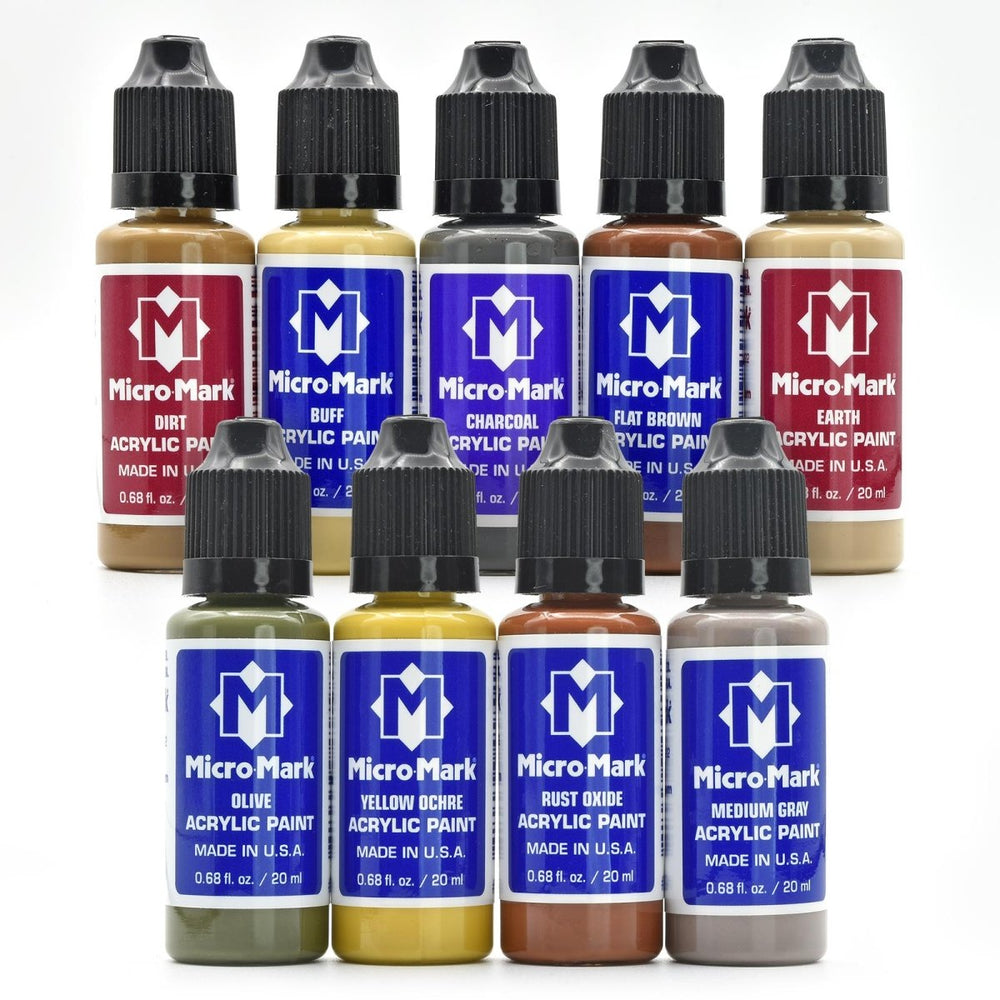 Micro-Mark Earth Tones Acrylic Paint Set