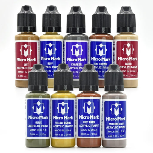 Micro-Mark Earth Tones Acrylic Paint Set