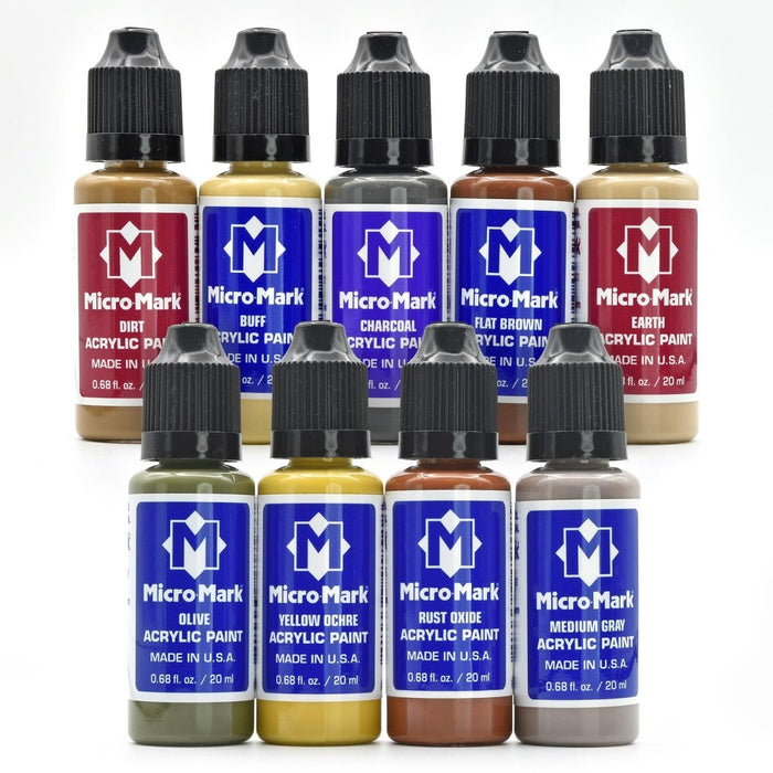 Micro-Mark Earth Tones Acrylic Paint Set