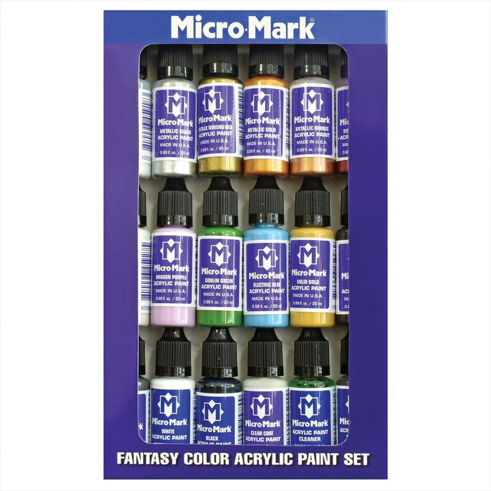 Micro-Mark Fantasy Color Acrylic Paint Set