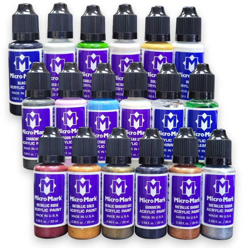 Micro-Mark Fantasy Color Acrylic Paint Set