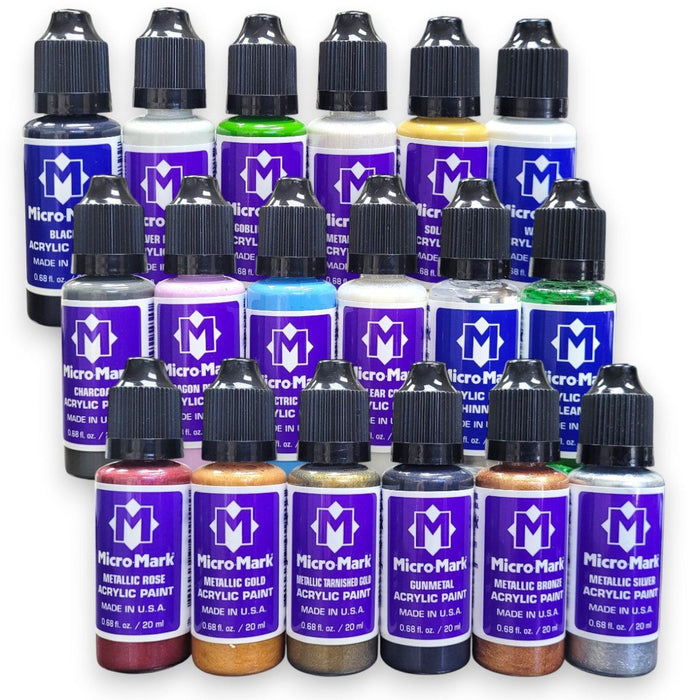 Micro-Mark Fantasy Color Acrylic Paint Set
