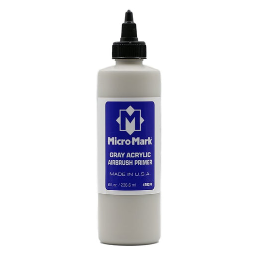 Micro-Mark Gray Acrylic Airbrush Primer, 8oz