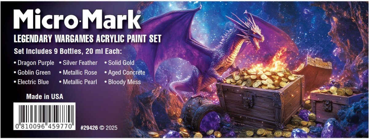 Micro-Mark Legendary Wargame Acrylic Paint Set