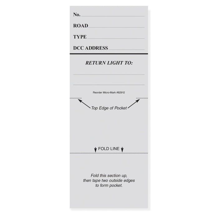 Car Routing System Locomotive Cards, Pack of 50