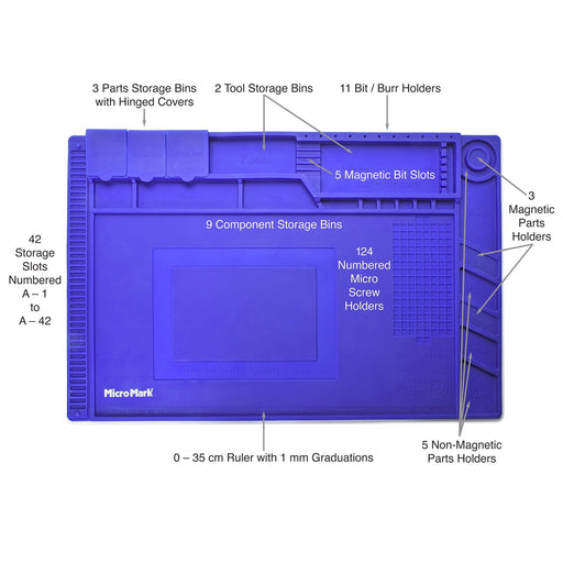 Micro-Mark Magnetic Silicone Work Mat
