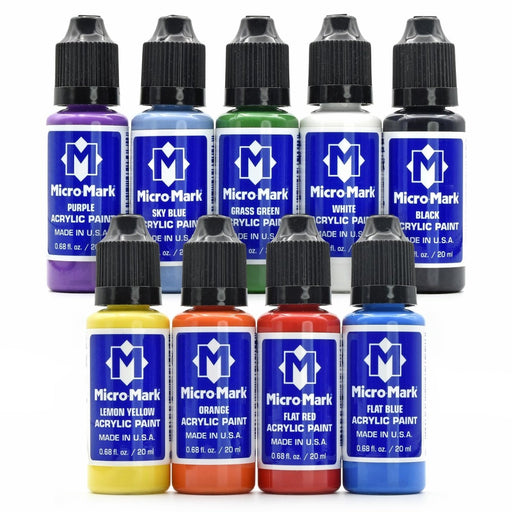 Micro-Mark Primary Colors Acrylic Paint Set