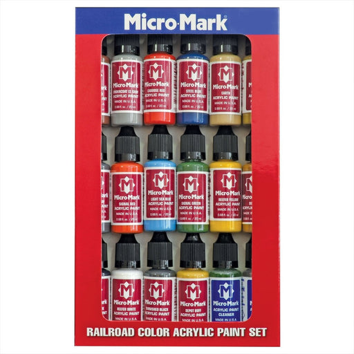 Micro-Mark Railroad Model Color Acrylic Paint Set