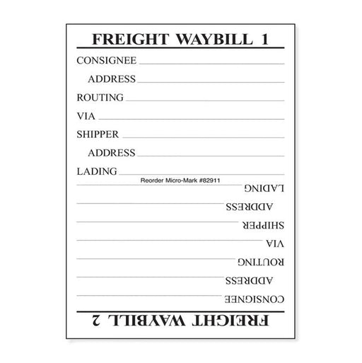 Car Routing System Waybills, Pad of 100