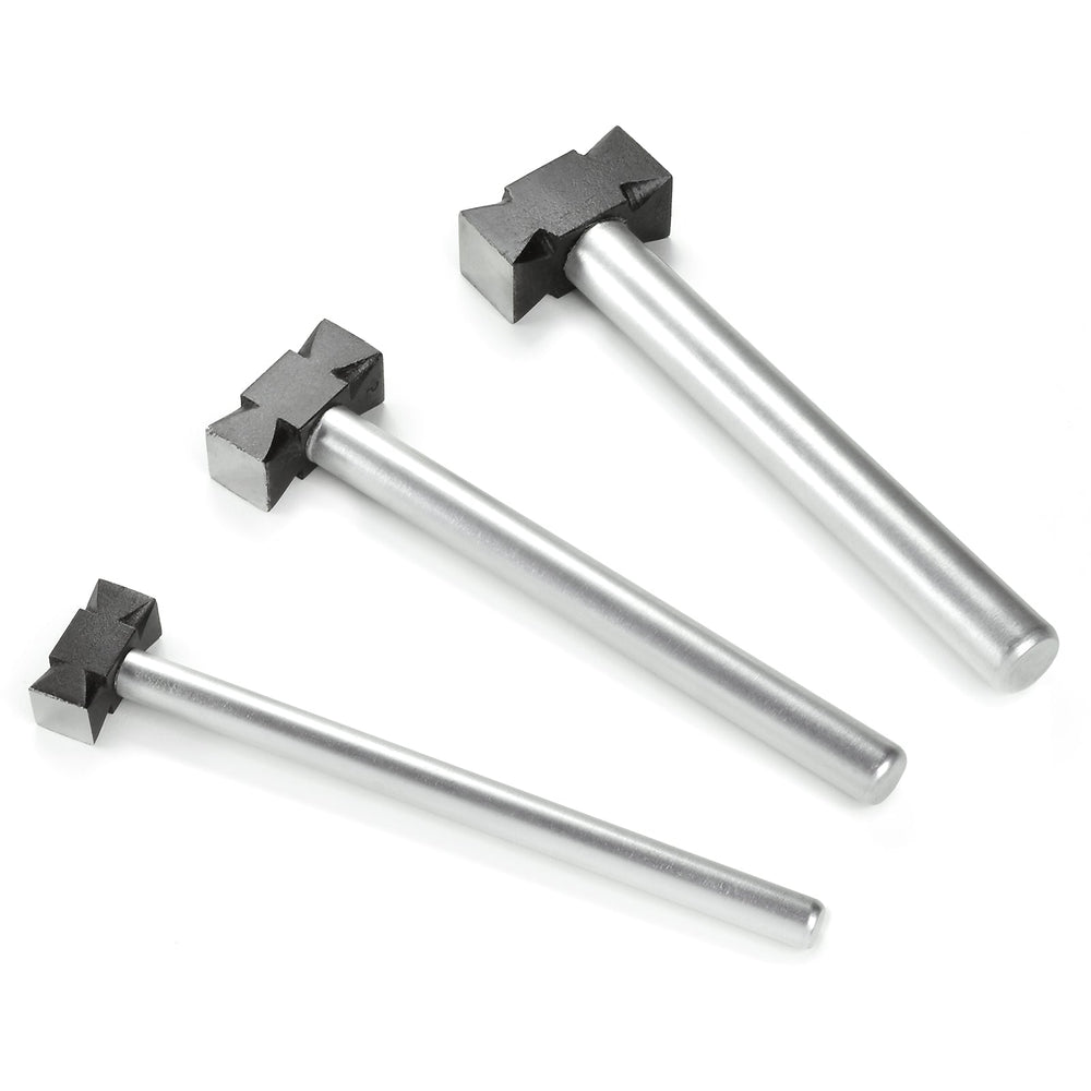 Square-Head Miniature Machinist's Hammers, Set of 3