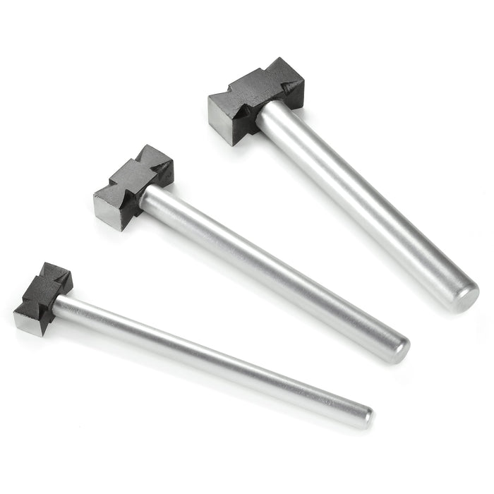 Square-Head Miniature Machinist's Hammers, Set of 3