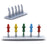 Modern Fire Hydrant, N Scale by Scientific - Pack of 18