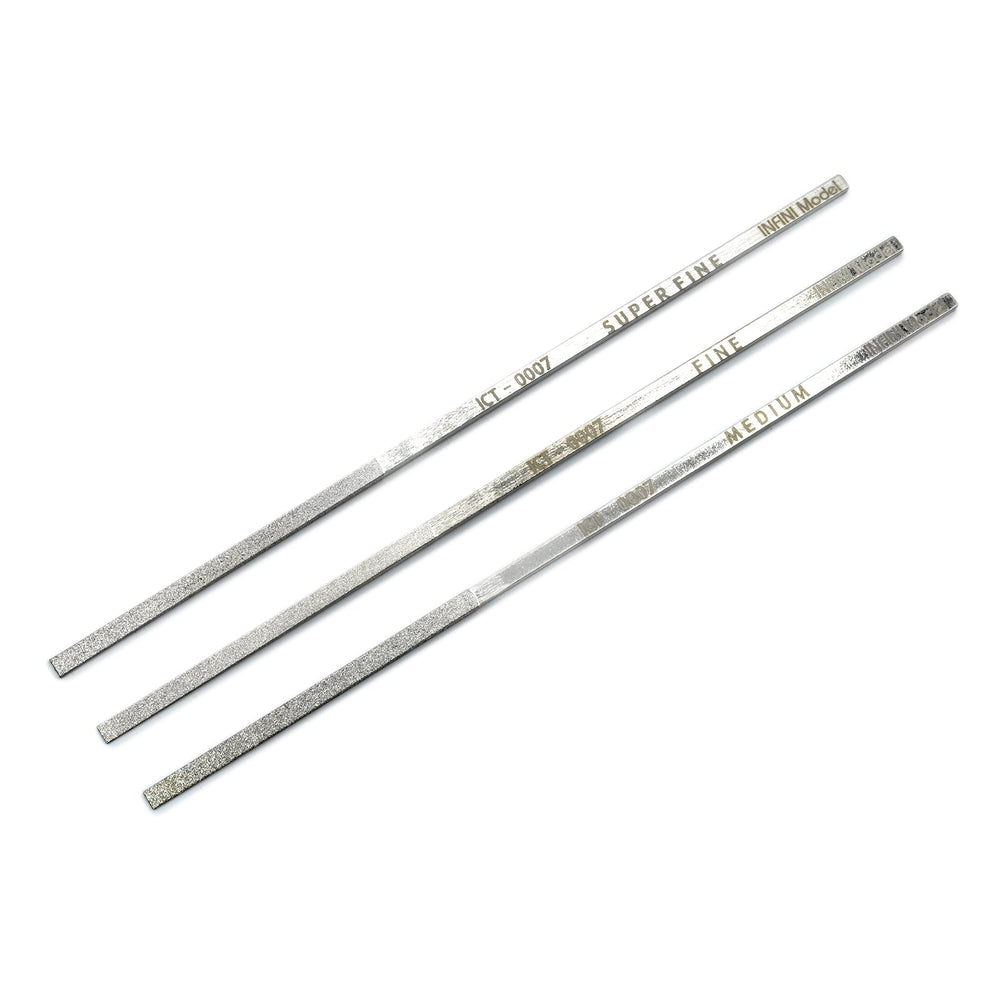 Infini Model Narrow Diamond Taper Files, Set of 3
