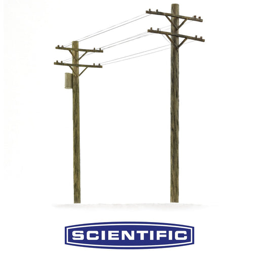 Telephone Pole Kit Deluxe Bulk Pack O Scale By Scientific (120 pcs.)