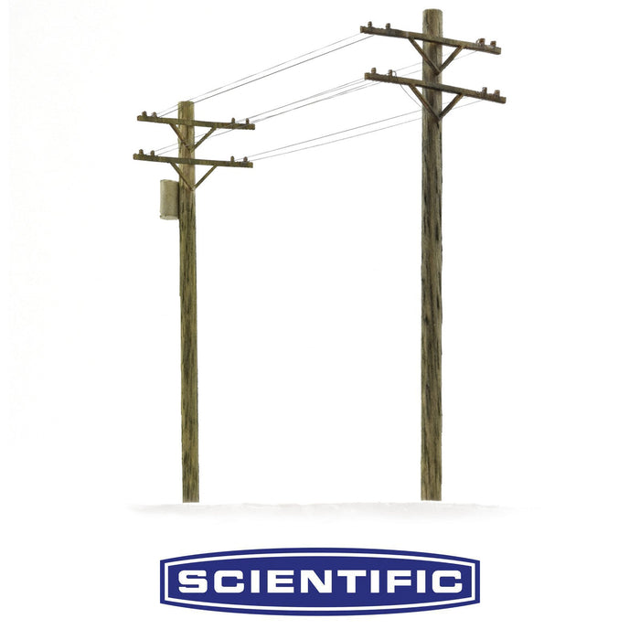 Telephone Pole Kit Deluxe Bulk Pack O Scale By Scientific (120 pcs.)
