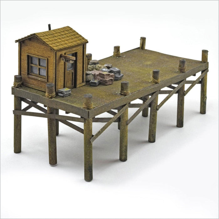 Old Hook Eye's Bait Shop Kit with Dock, HO Scale, By Scientific