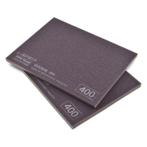 Premium Ultra-Precision Softback Sanding Sponge by Infini Model, Super-Fine 400 Grit, 2-Pack Refill