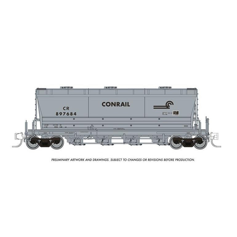 Rapido® Flexi-Flo Hopper (Late): CR - Conrail Repaint - Single Car, N Scale