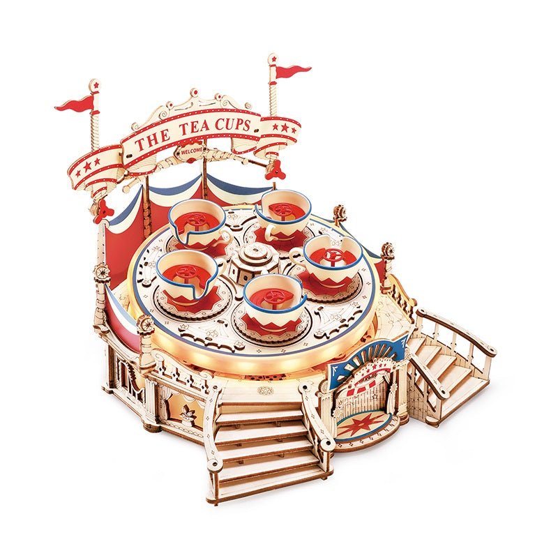 Rokr Tilt-A-Whirl Wooden Model Kit