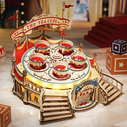 Rokr Tilt-A-Whirl Wooden Model Kit