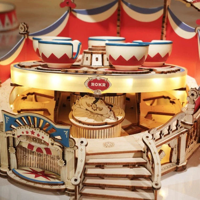 Rokr Tilt-A-Whirl Wooden Model Kit