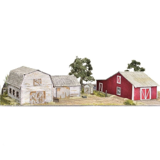 Rural Farm Structures Deluxe Set of 4 Kits HO Scale by Scientific