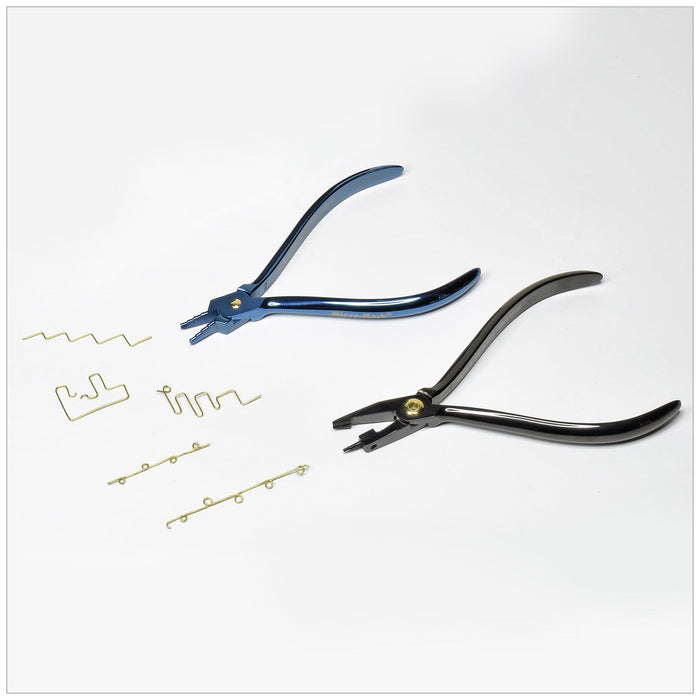 Slim Line 2-Piece Titanium Coated Precision Metal Forming Plier Set