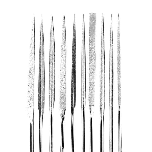 10-piece Diamond Needle File Set, Medium Grit