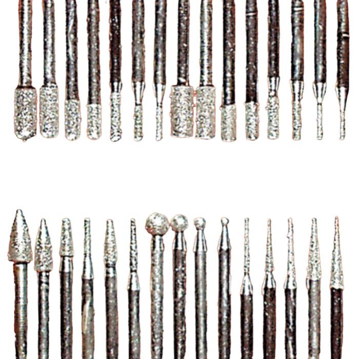 30-piece Diamond Coated Micro Burr Set