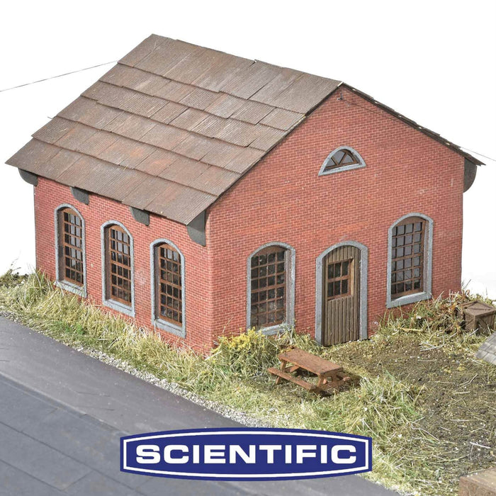 Standard Pennsylvania Railroad Brick Workshop, HO Scale by Scientific
