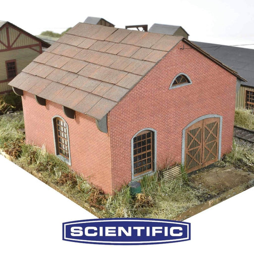 Standard Pennsylvania Railroad Brick Workshop, HO Scale by Scientific