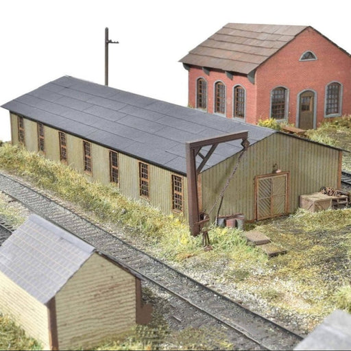 Standard PRR Trackside Frame Shop, HO Scale by Scientific