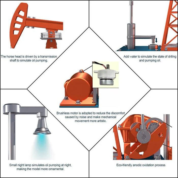 Teching™ Beam Pumping Oil Pump Metal Model Kit