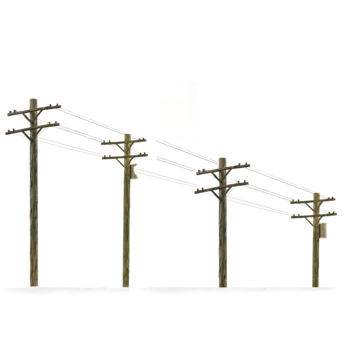 Telephone Pole Kit Deluxe Bulk Pack HO Scale by Scientific