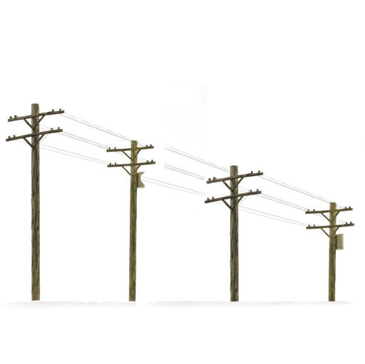 Telephone Pole Kit Deluxe Bulk Pack HO Scale by Scientific