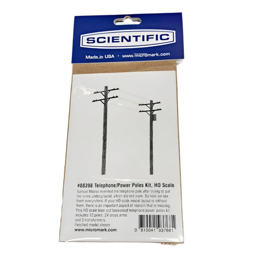 Telephone Pole Kit, HO Scale by Scientific