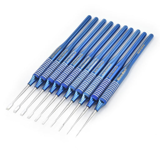 The 10 PC. Straight “Premier Elite” Titanium-Plated Micro Chisel Set by Micro-Mark