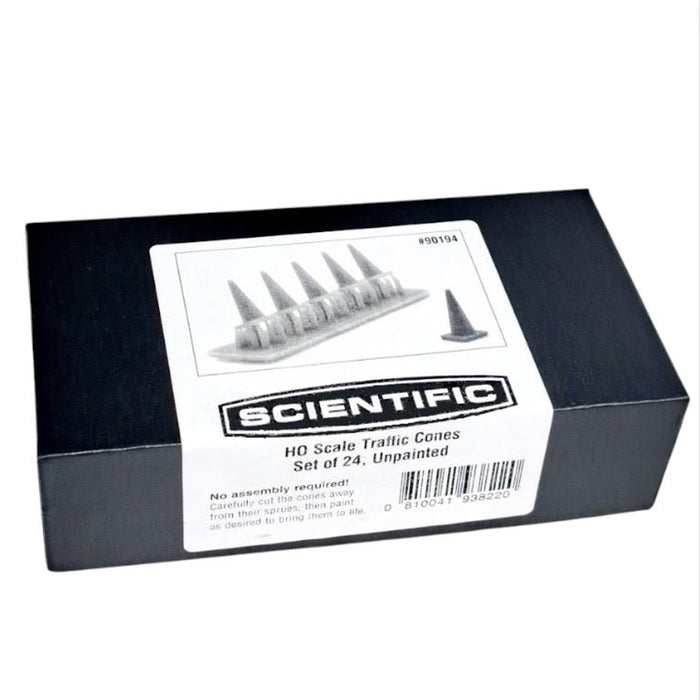 HO Scale Traffic Cones by Scientific, Package of 24
