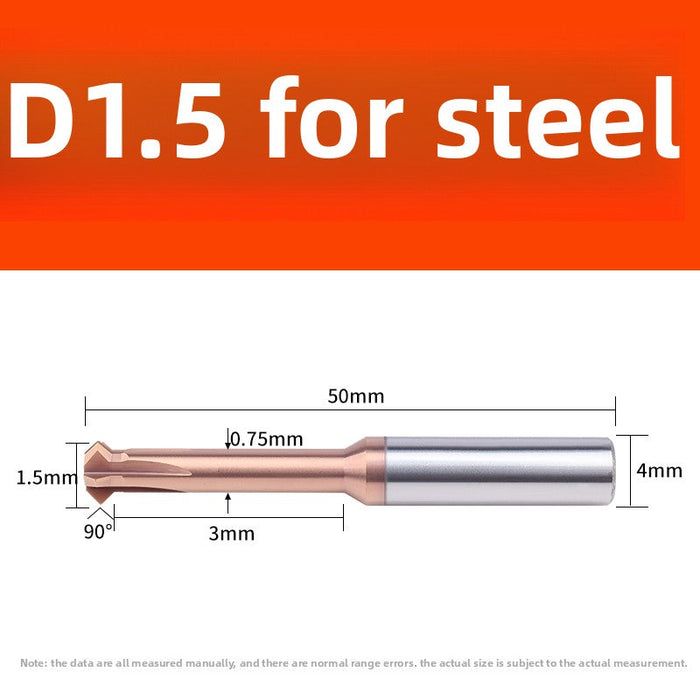 Tungsten steel upper and lower chamfering tool 60/90 degrees double-sided chamfering T-shaped integral alloy positive and reverse inner hole reverse thread cutting tool