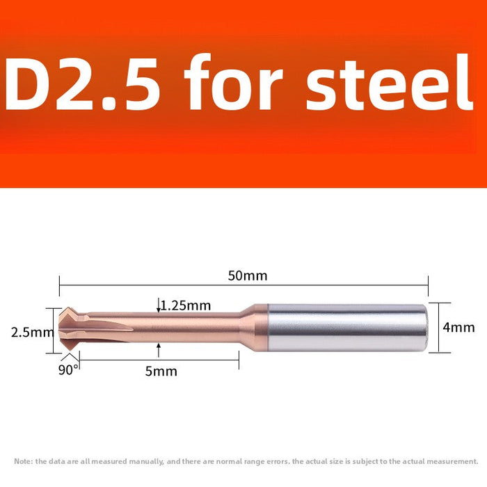 Tungsten steel upper and lower chamfering tool 60/90 degrees double-sided chamfering T-shaped integral alloy positive and reverse inner hole reverse thread cutting tool