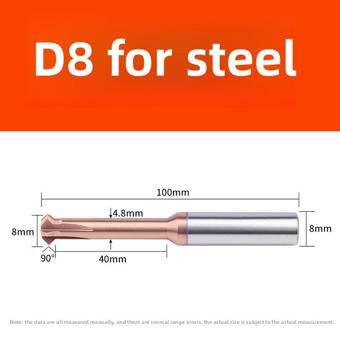 Tungsten steel upper and lower chamfering tool 60/90 degrees double-sided chamfering T-shaped integral alloy positive and reverse inner hole reverse thread cutting tool