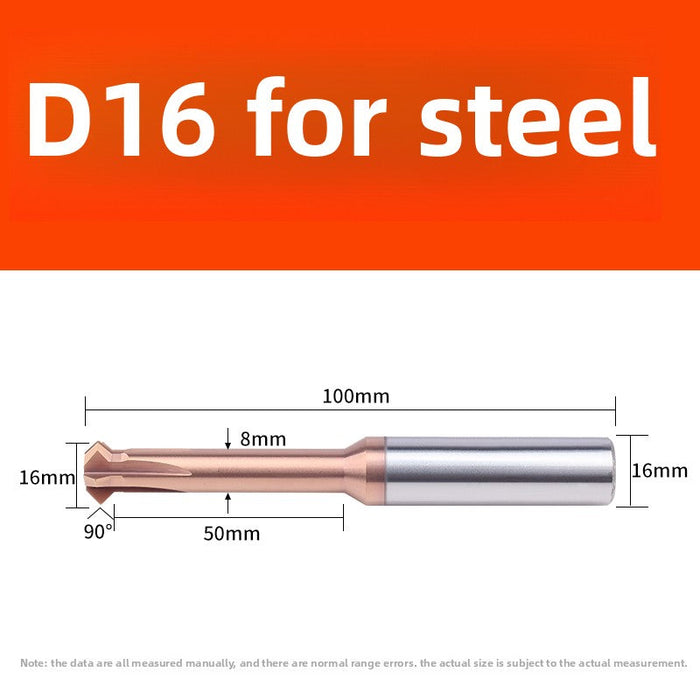 Tungsten steel upper and lower chamfering tool 60/90 degrees double-sided chamfering T-shaped integral alloy positive and reverse inner hole reverse thread cutting tool