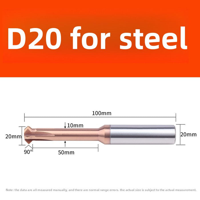 Tungsten steel upper and lower chamfering tool 60/90 degrees double-sided chamfering T-shaped integral alloy positive and reverse inner hole reverse thread cutting tool